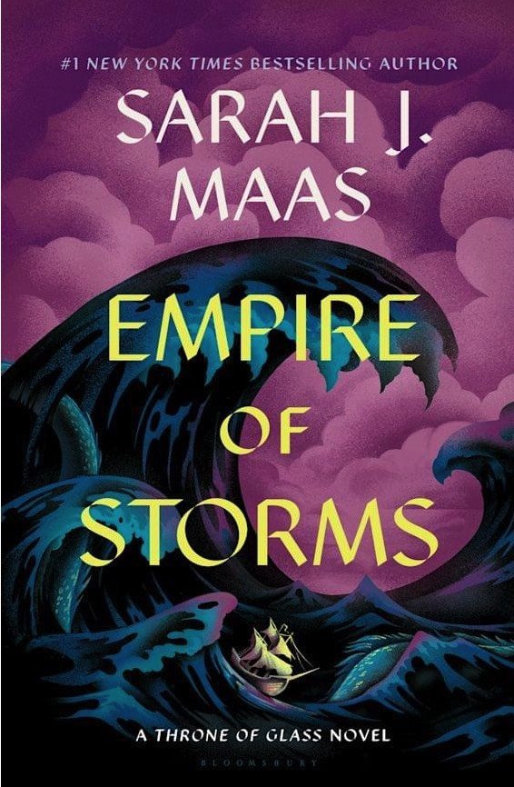 Book cover for Empire of Storms by Sarah J. Maas